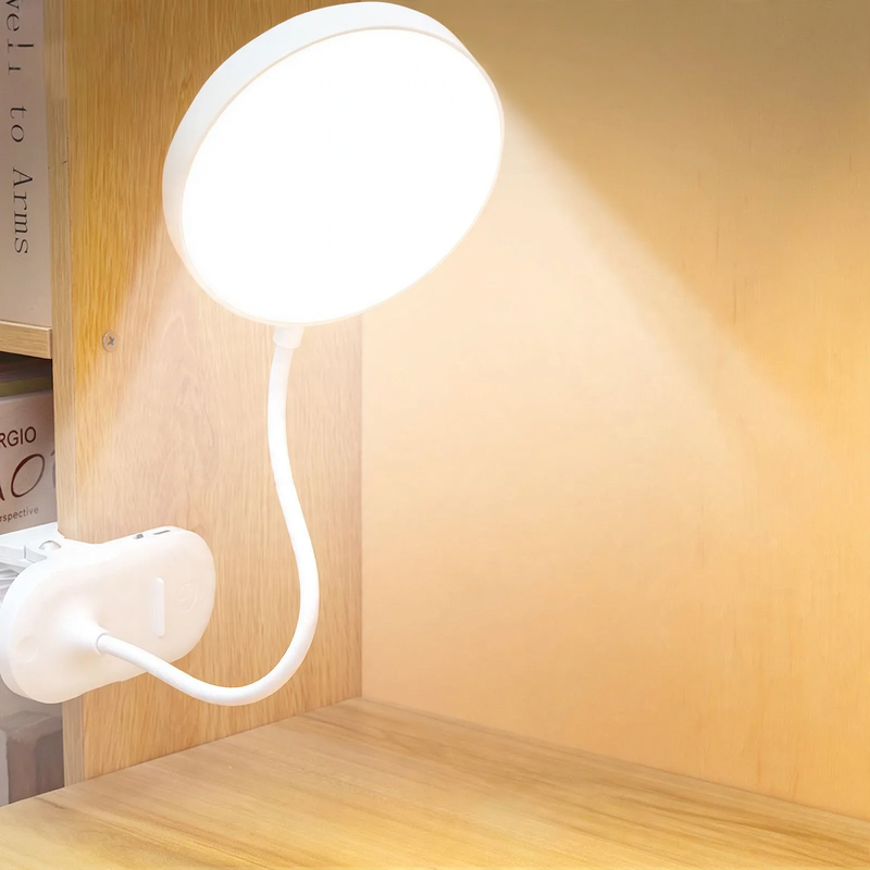Eye-friendly LED clamp lamp for studying and reading