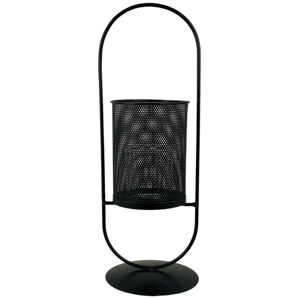 Portavelas grande de hierro Concepts™ color negro