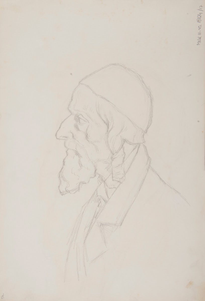szkic popiersia Żyda 1883   1886