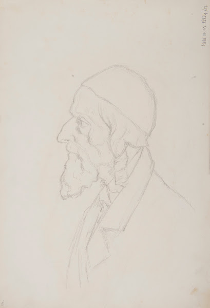 szkic popiersia Żyda 1883   1886