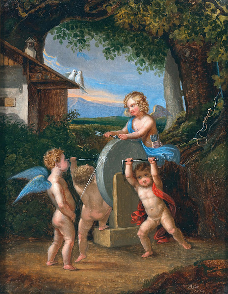 Putti Sharpening Cupids Arrow 1834