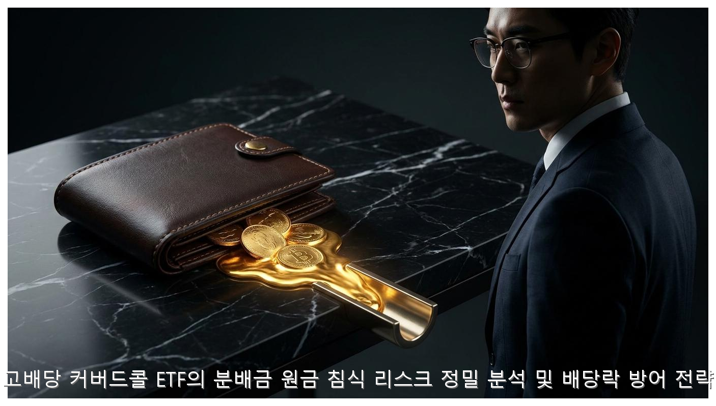 고배당 커버드콜 ETF의 분배금 원금 침식 리스크 정밀 분석 및 배당락 방어 전략 핵심 안내 및 분석 인포그래픽 (3)