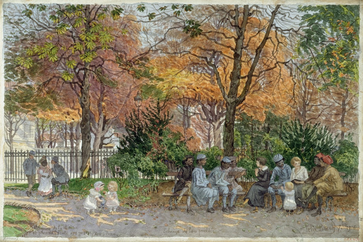 Square de la Mairie et place de lécole des garçons 1916