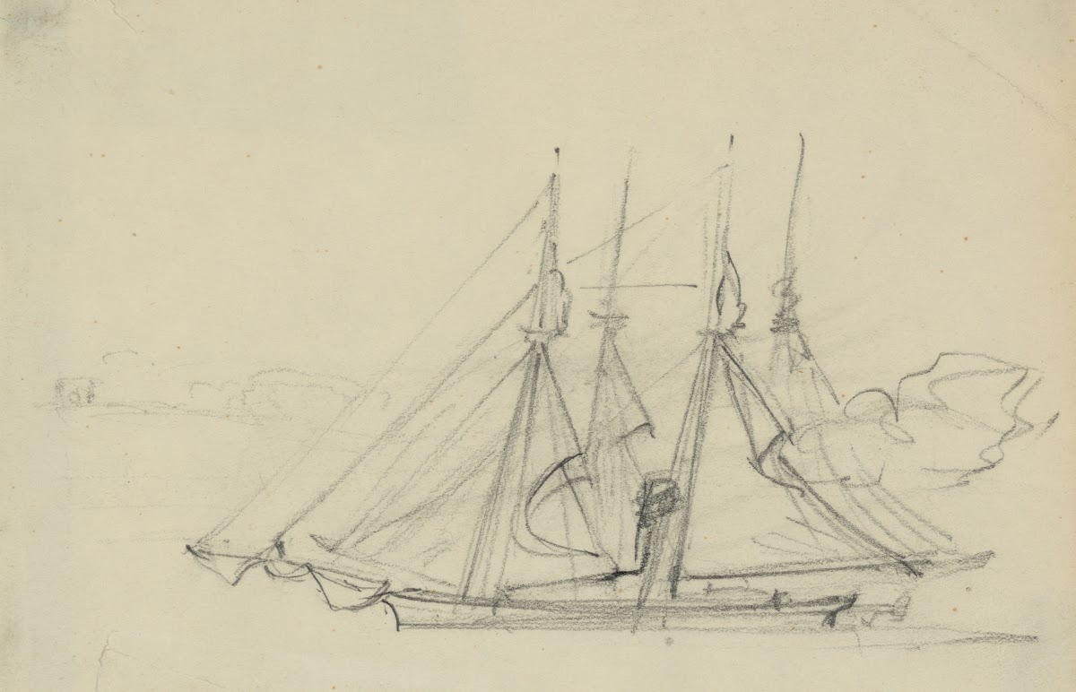 Two sailing ships 1860 1865