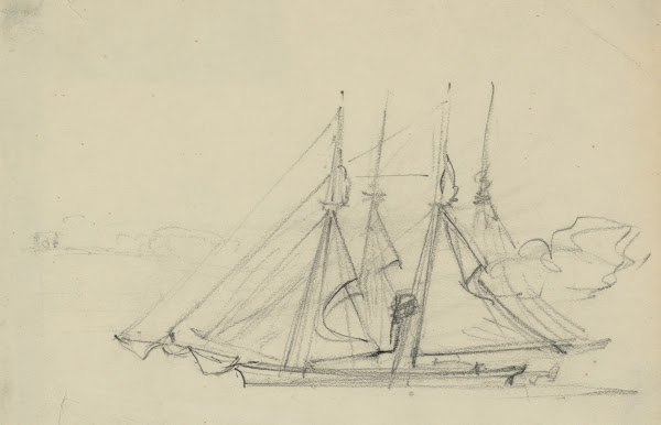 Two sailing ships 1860 1865