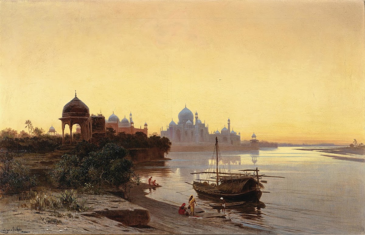 India Taj Mahal at Dusk