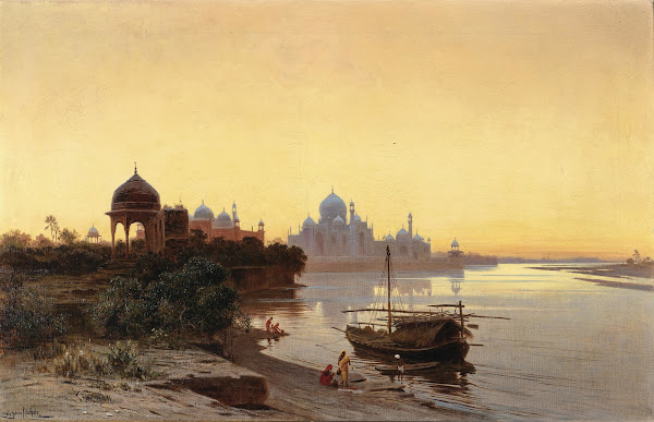 India Taj Mahal at Dusk