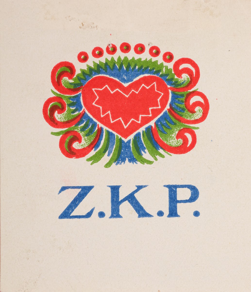 Paper collectors badge of the Association of Polish Women 1919