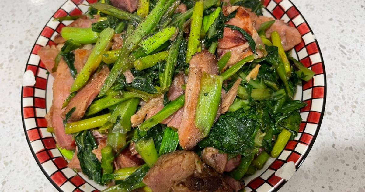 Cải làn xào ham