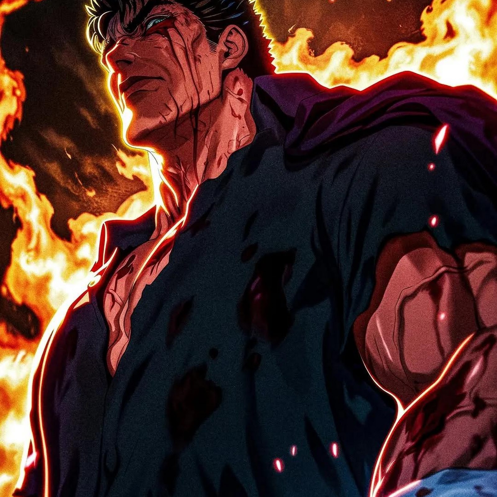 Download Berserk, Guts, Anime, Dark Fantasy Full HD iPhone