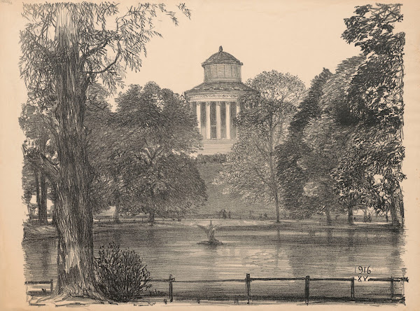 Pond at the Saxon Garden 1916