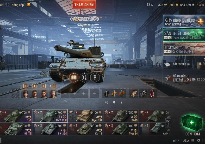 Acc World of Tanks PC với 6 tank cấp X gồm T-62A, IS-7, BZ-7...