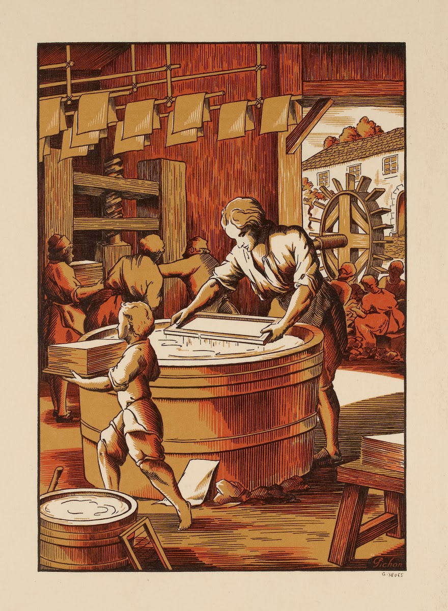 Fabrication de papier dans un atelier