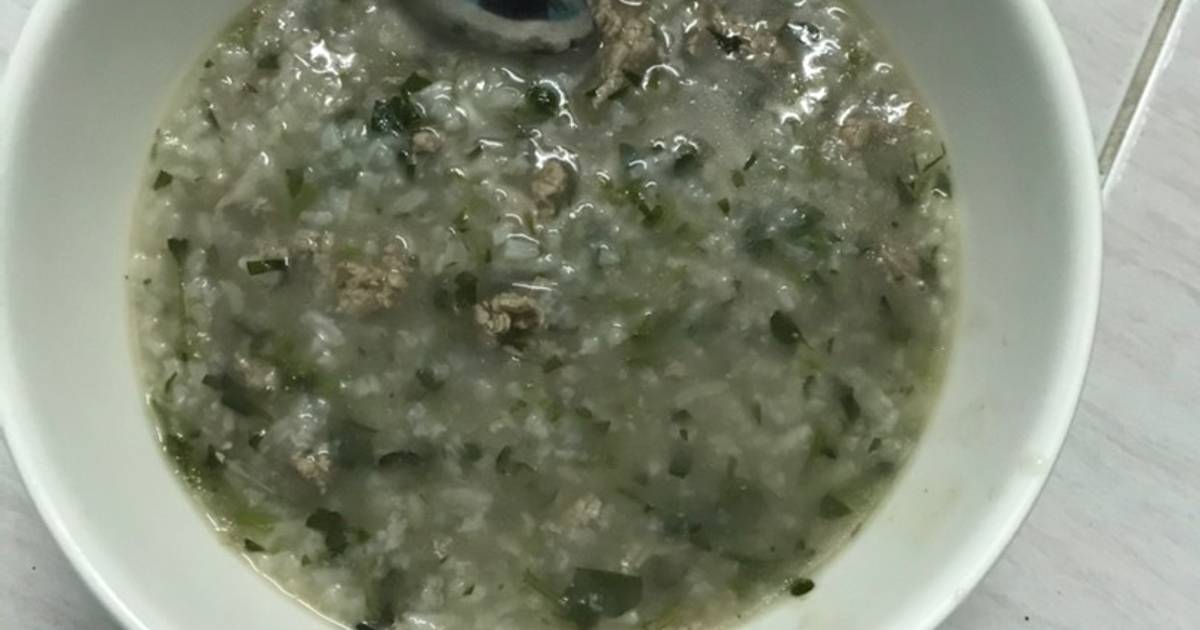 Cháo thịt bò cải xoong