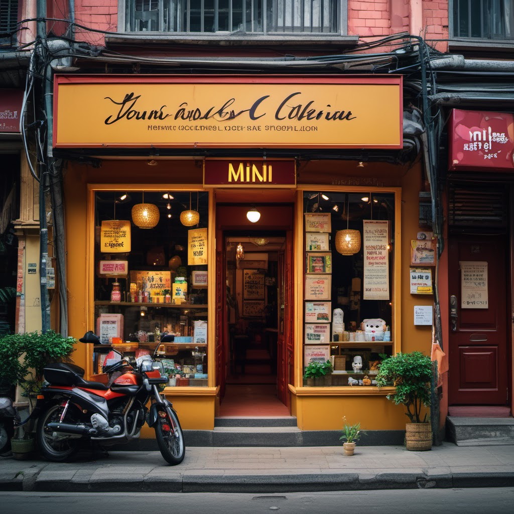 Hình minh họa: Khung cảnh cửa hàng và quy trình kinh doanh