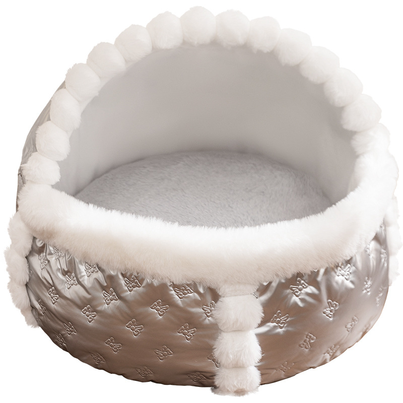 Semi-open Warm Bed for Dogs and Cats