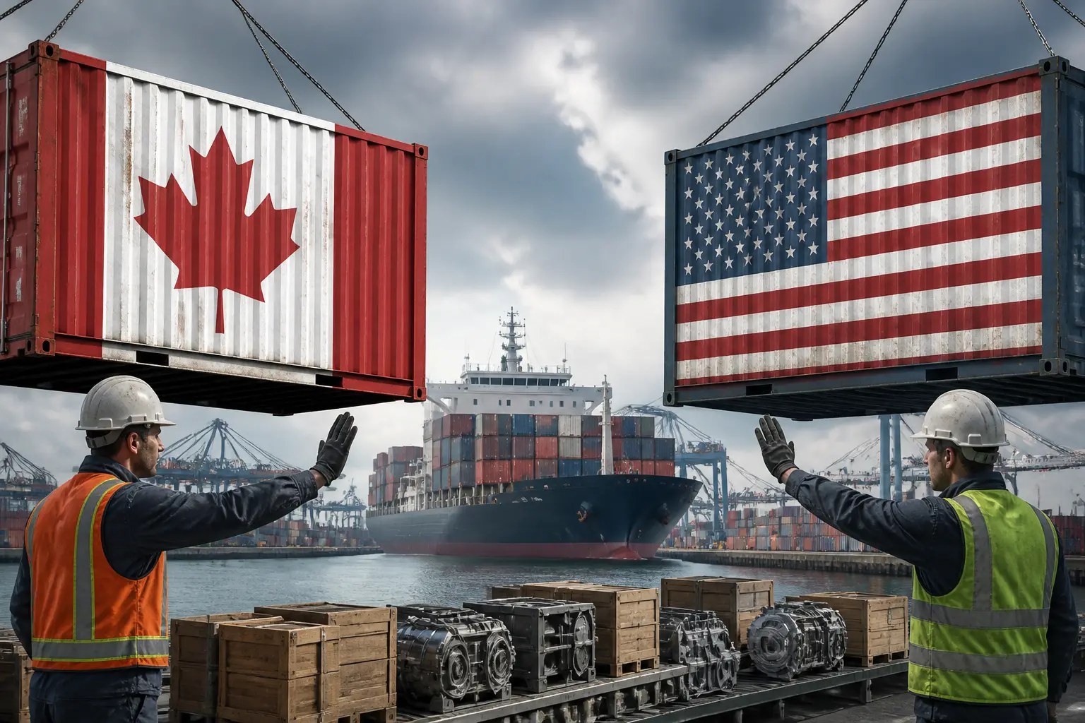 Editorial image for Canada vows 'dollar for dollar' response to US tariffs on Canadian goods