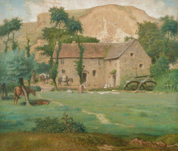 Watermill at the Foot of a Mountain Allier c 186769