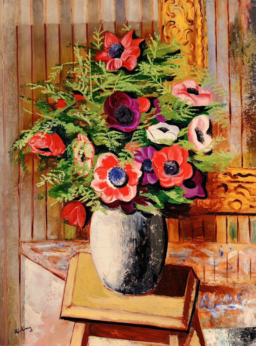 Vase de fleurs sur un tabouret 1934