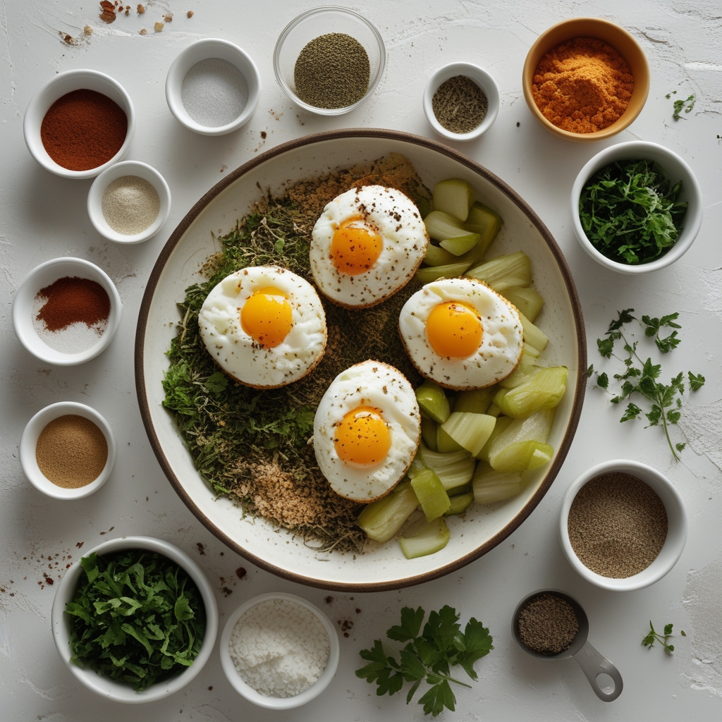 Ingredients for Tasty Panko-Crusted Poached Eggs Recipe: Easy, Crispy & Delicious