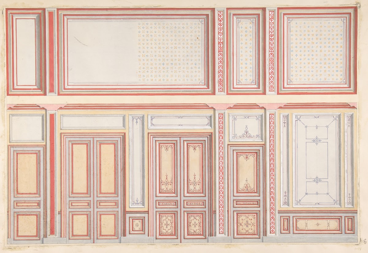Two designs for wall panels 19th Century