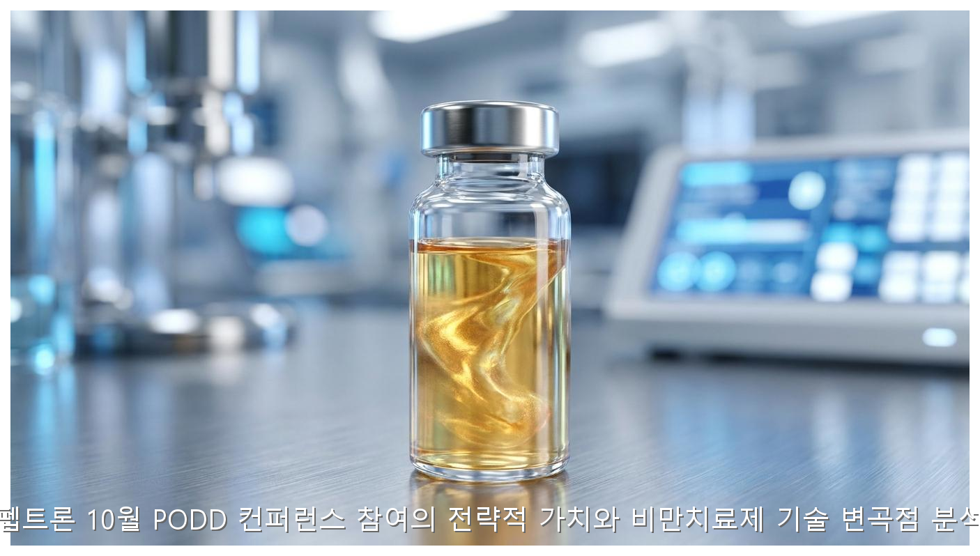 펩트론 10월 PODD 컨퍼런스 참여의 전략적 가치와 비만치료제 기술 변곡점 분석 핵심 안내 및 분석 인포그래픽 (3)