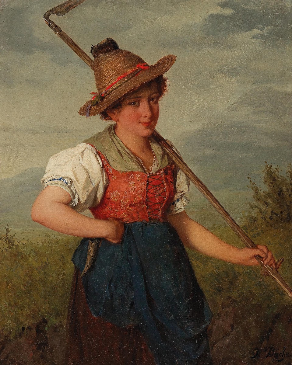 Portrait Of A Young Girl In Traditional Costume