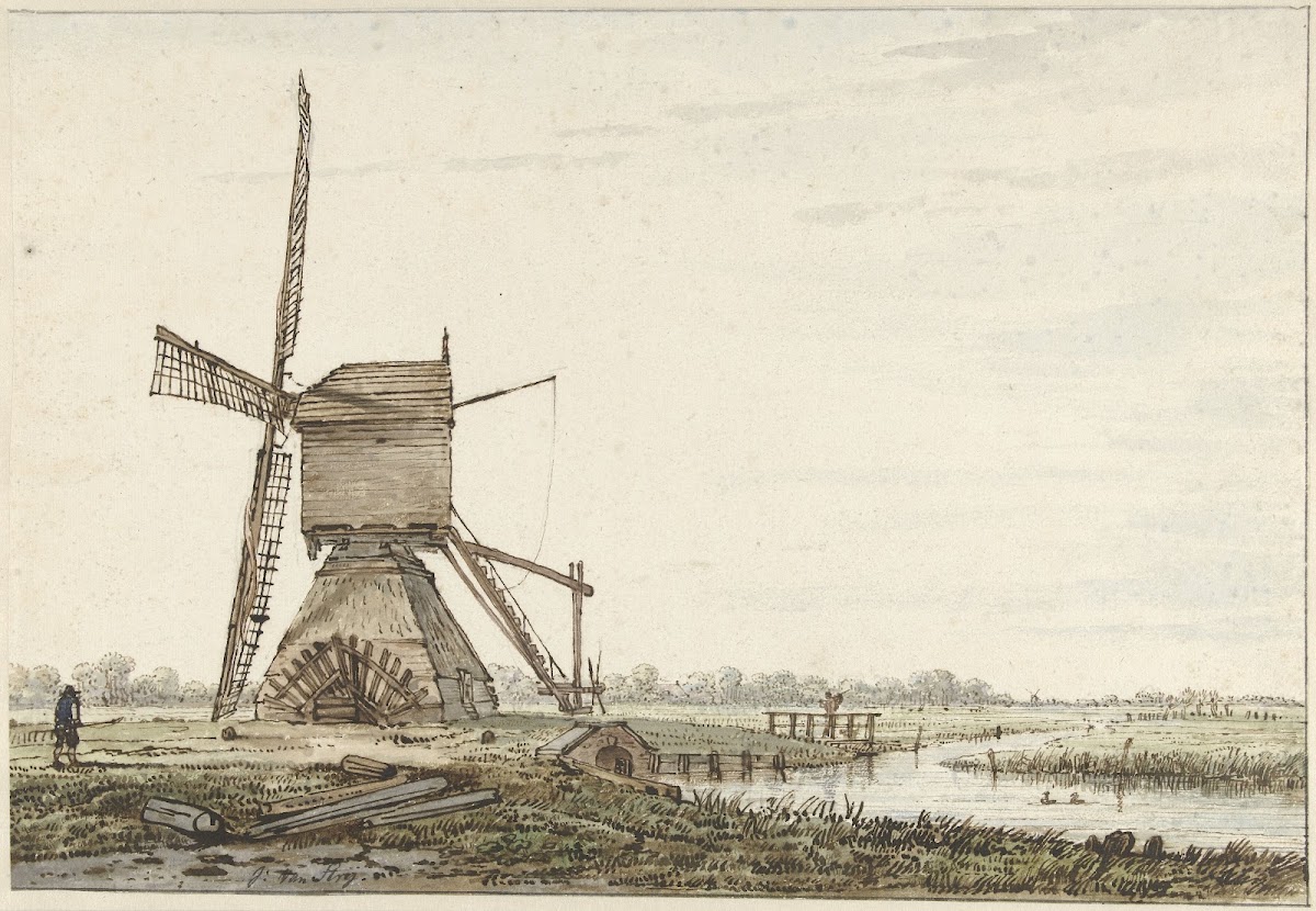 Landschap met poldermolen 1766   1815