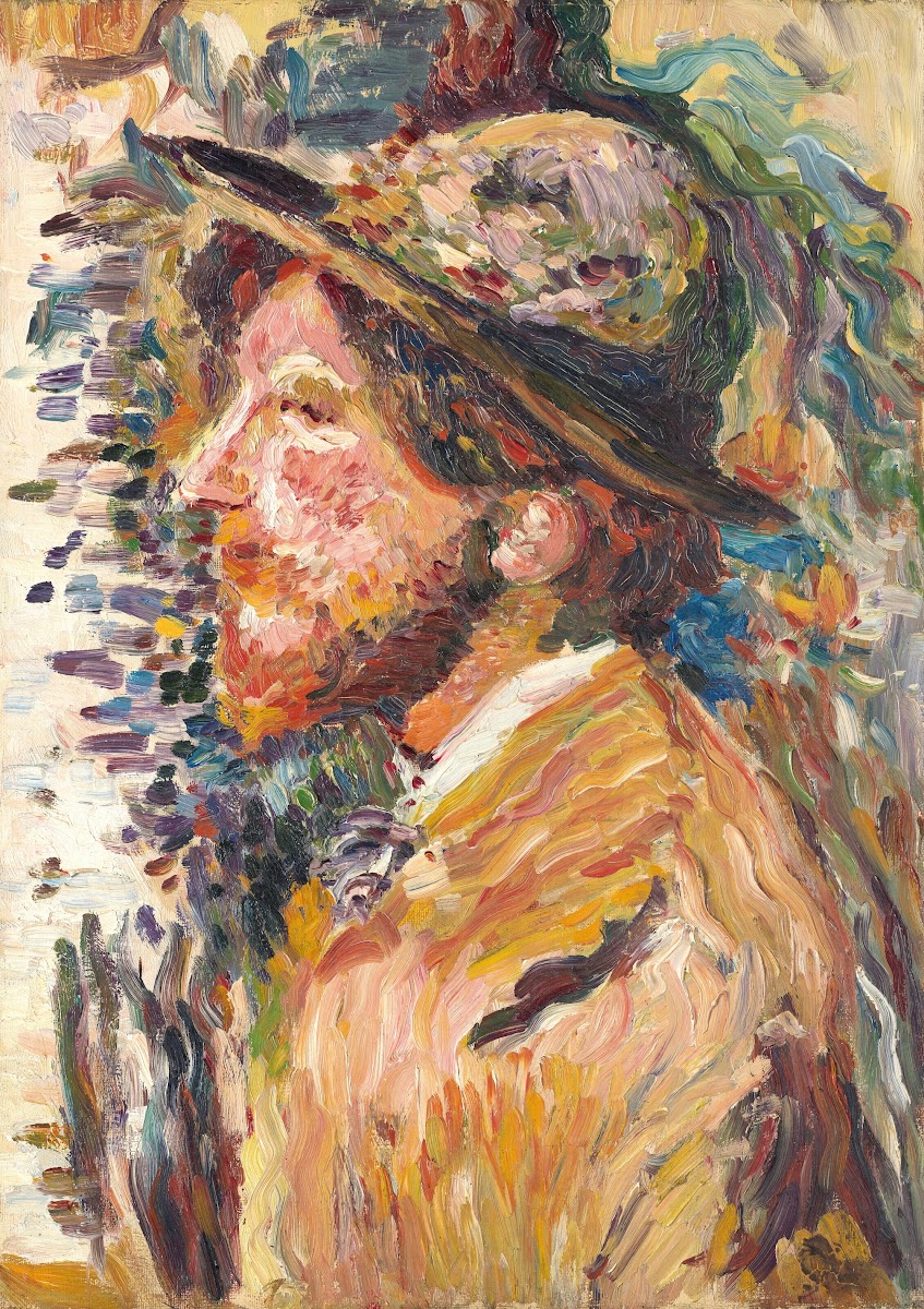Homme en buste de profil 1902 1906