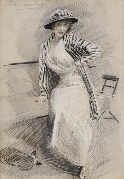 Madame Paris assise sur une banquette 1915
