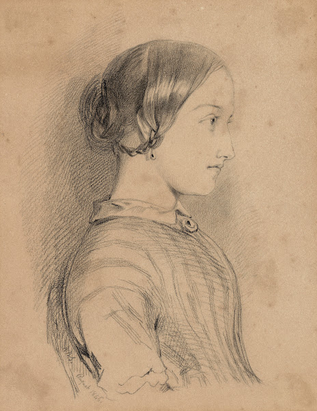Portrait study of a young woman 1846