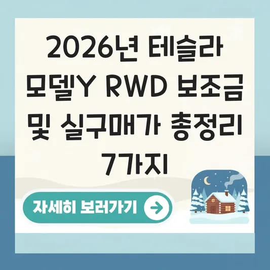 테슬라 모델Y RWD 보조금 및 실구매가 확인 대표 이미지