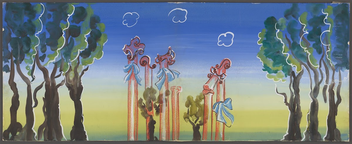 Exponent of Greek Dance Sketch no 1 Exterior Drop 1934 1943