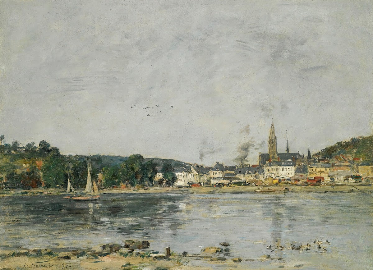 Caudebec En Caux Le Quai De La Seine 1889