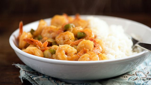 Tôm Xào Ớt Chuông Đậu Phộng