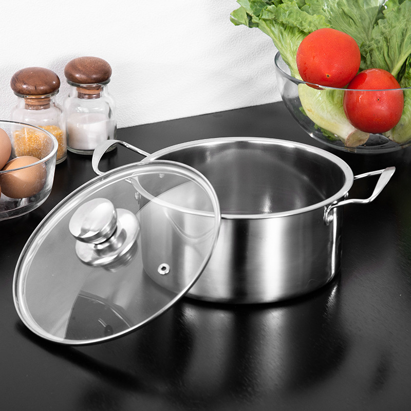 Edelstahl-Kochtopf 20 cm, 1,1–2 L, Modell HD190912