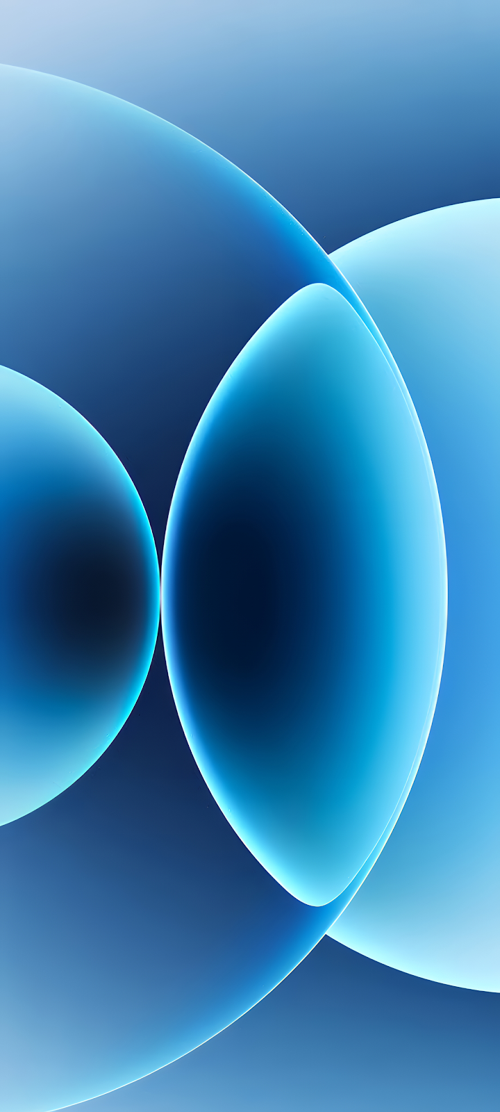 iPhone 12 Blue Stock Wallpaper - 3D Abstract Render Full HD iPhone Wallpaper (1220x2712)