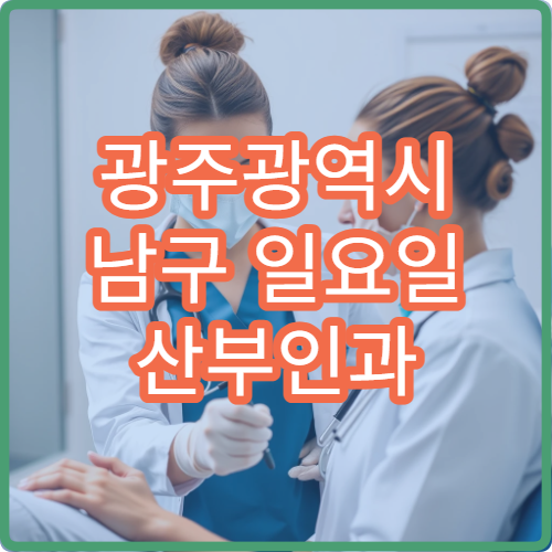 광주광역시 남구 일요일 산부인과 휴일 진료 정보