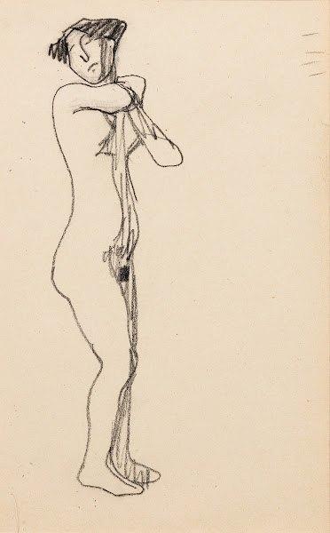 Femme nue debout de trois quarts vers la droite 1905 1907