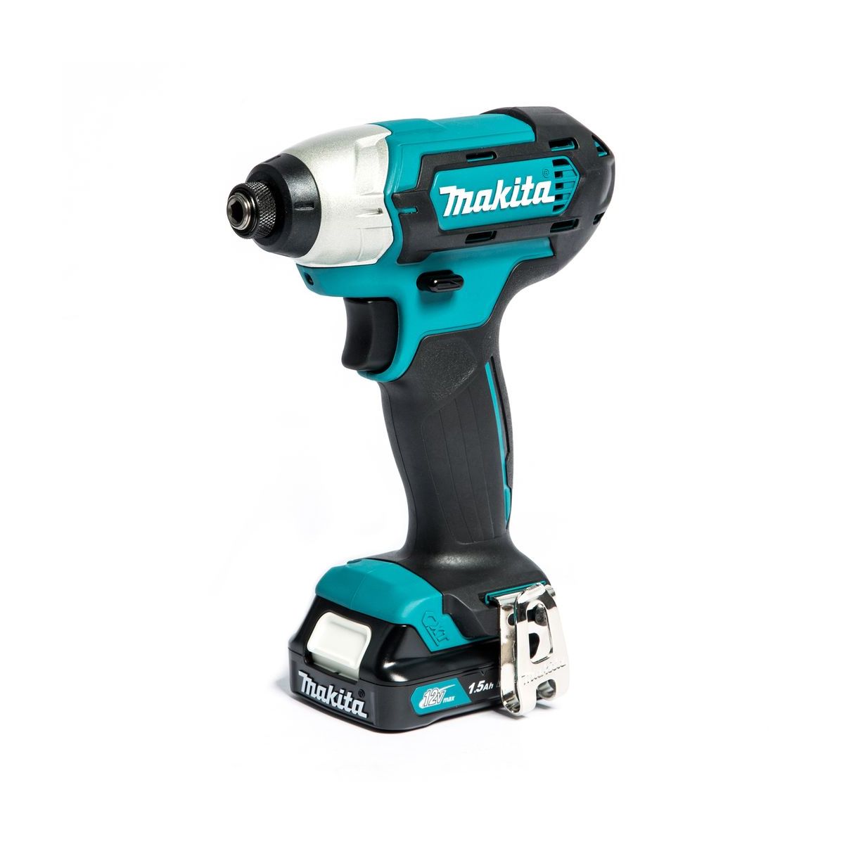 MAKITA สว่านไขควงกระแทกไร้สาย 12 โวลต์ 1/4 นิ้ว รุ่น TD110DWYE แรงบิดสูงสุด 110 นิวตันเมตร รวมแบตเตอรี่และแท่นชาร์จ (มากีต้า)