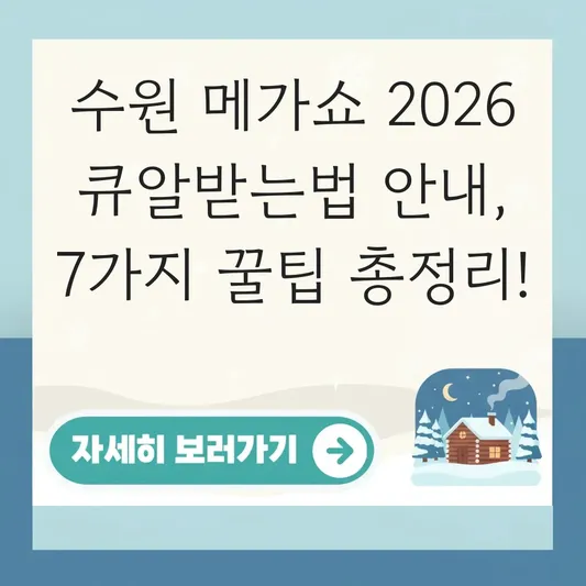 수원 메가쇼 2026 큐알받는법 안내
