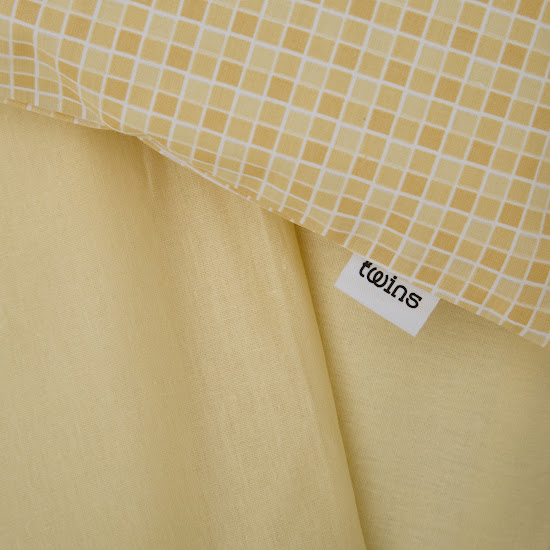 Children's replacement bedding set 3 el Twins Auro Print (calico) fitted sheet yellow