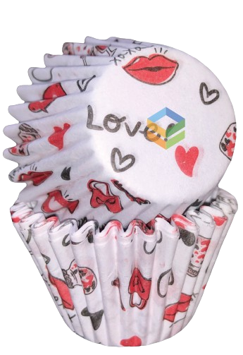 Pirotina tematica #3.5 corazones rojos y negros