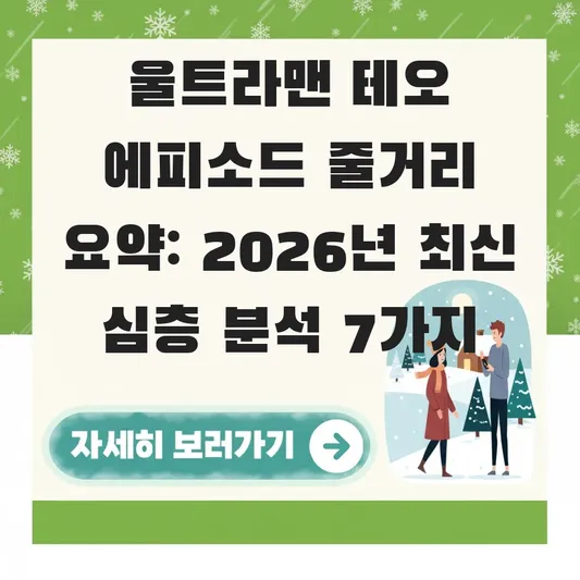 울트라맨 테오 에피소드 줄거리 요약