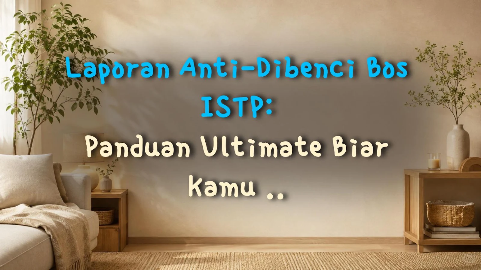 Laporan Anti-Dibenci Bos ISTP: Panduan Ultimate Biar Kamu Jadi GOAT