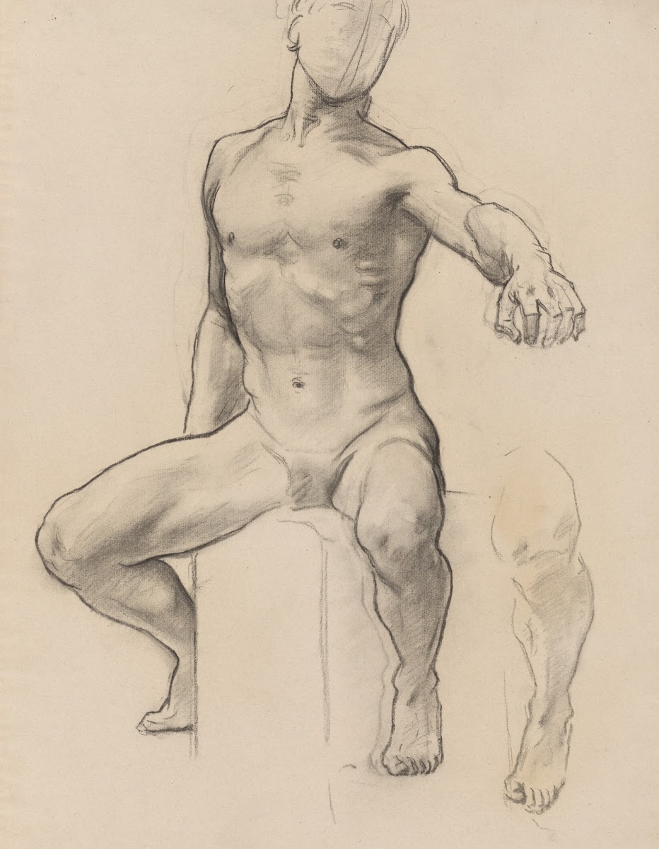 Study of Perseus for Perseus on Pegasus Slaying Medusa ca 192125