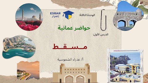 شرح دروس الوحدة الثالثة حواضر عمانية - دراسات الصف 8 الفصل 2
