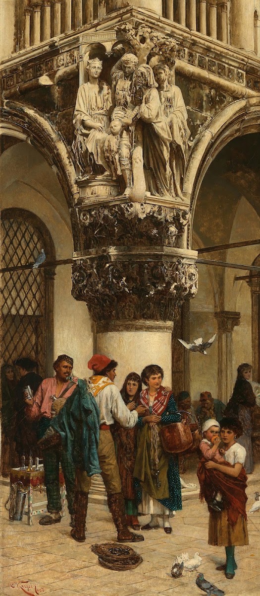 Venice Corner of Palazzo Ducale towards Porta della Carta 1883