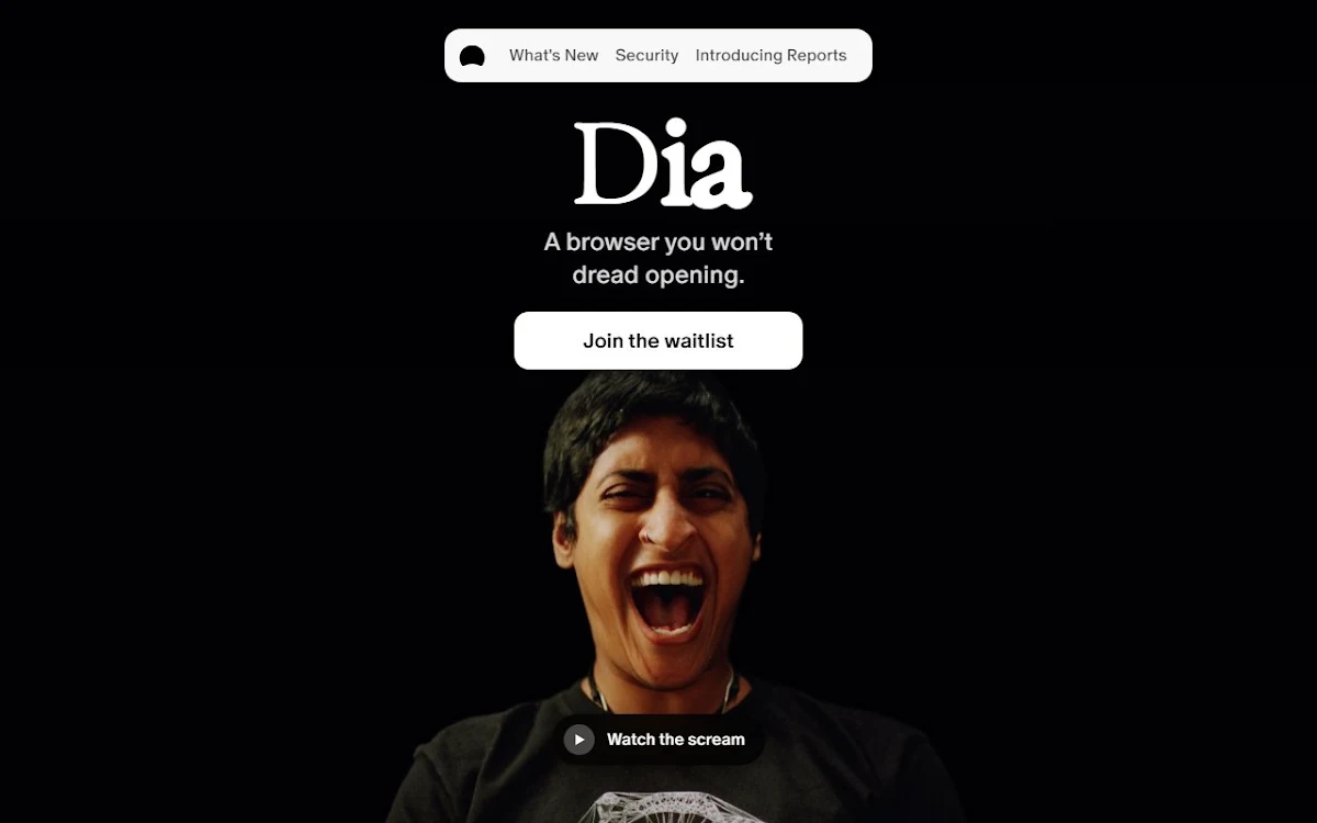 Captura de Dia from The Browser Company