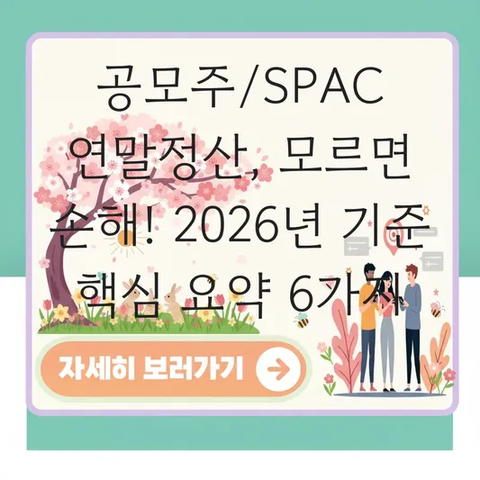 공모주 투자 수익 및 스팩(SPAC) 합병 주식 연말정산 소득 포함 기준 대표 이미지